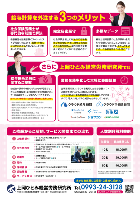 給与計算代行チラシ１の裏